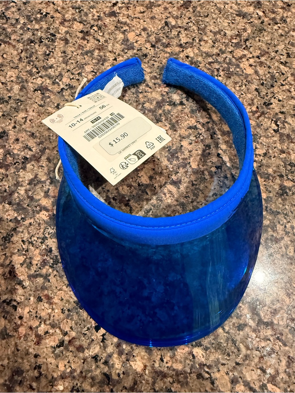 Zara Kids Blue Visor Sun Hat - 10-14 year (56cm)